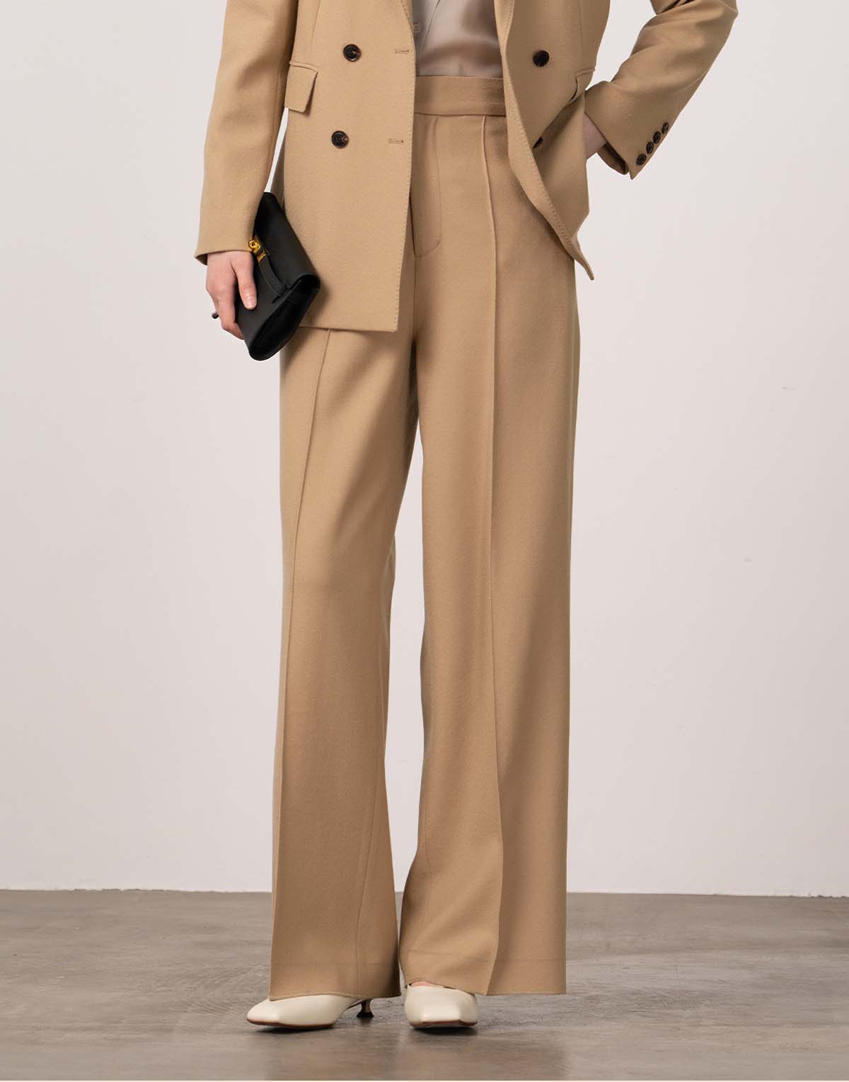 Machine-washable wool pants -213